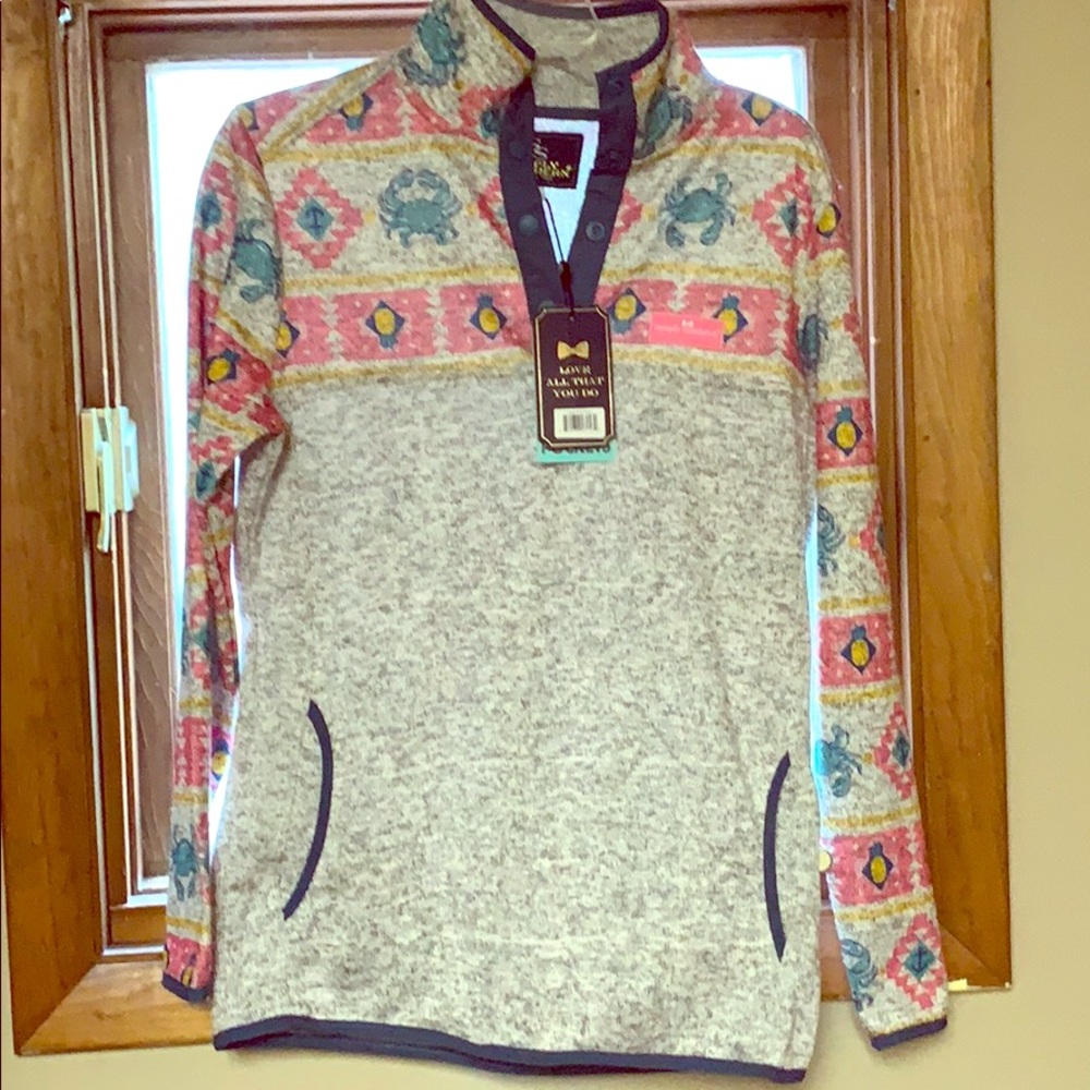 Simply Southern Knit Crab Pullover NWT